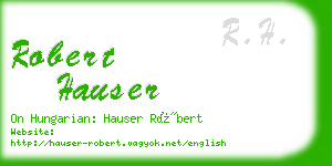 robert hauser business card